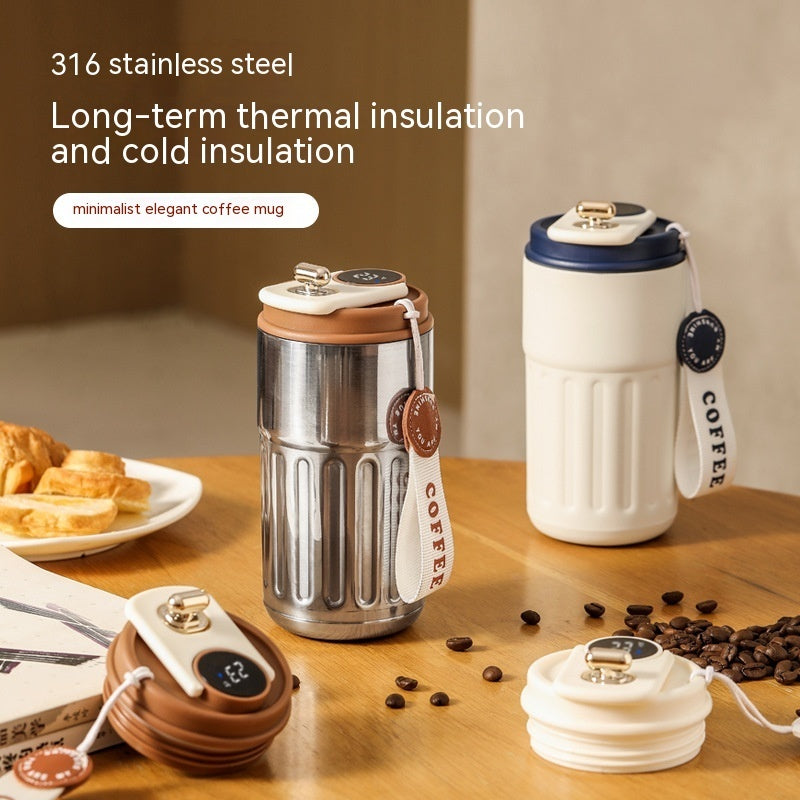 450ml Smart Temperature Bottle – Vacuum Insulated Stainless Steel Travel Mug