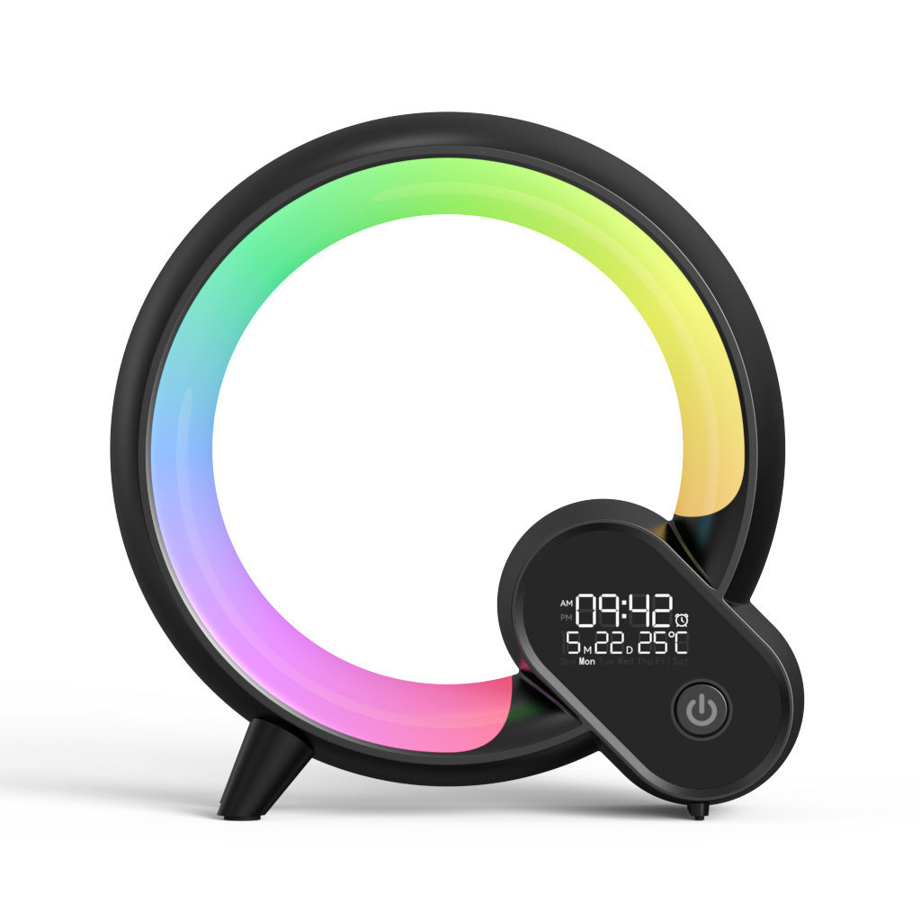 Creative Q Light Analog Sunrise Alarm Clock with Digital Display, Bluetooth Audio & Smart Wake-Up, Colorful Atmosphere Light