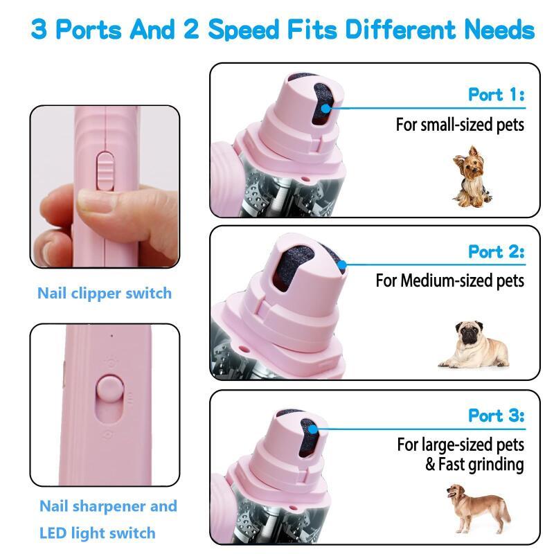 Pet Nail Clippers with LED Light – 2-in-1 Dog & Cat Nail Trimmer with Safety Guard