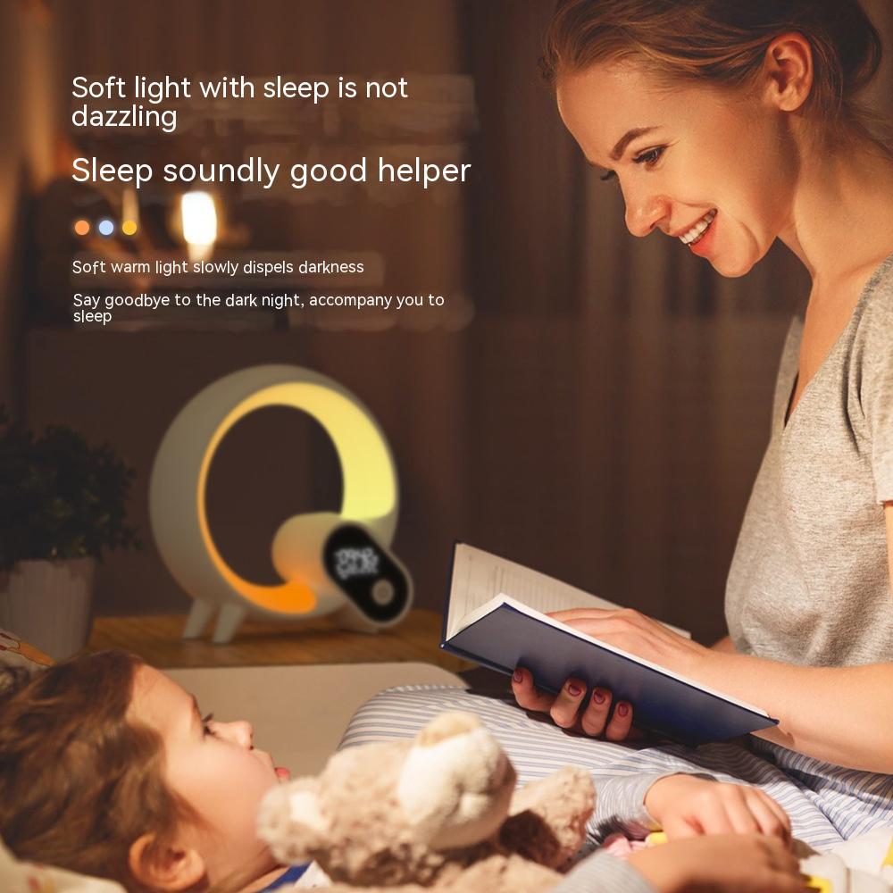 Creative Q Light Analog Sunrise Alarm Clock with Digital Display, Bluetooth Audio & Smart Wake-Up, Colorful Atmosphere Light