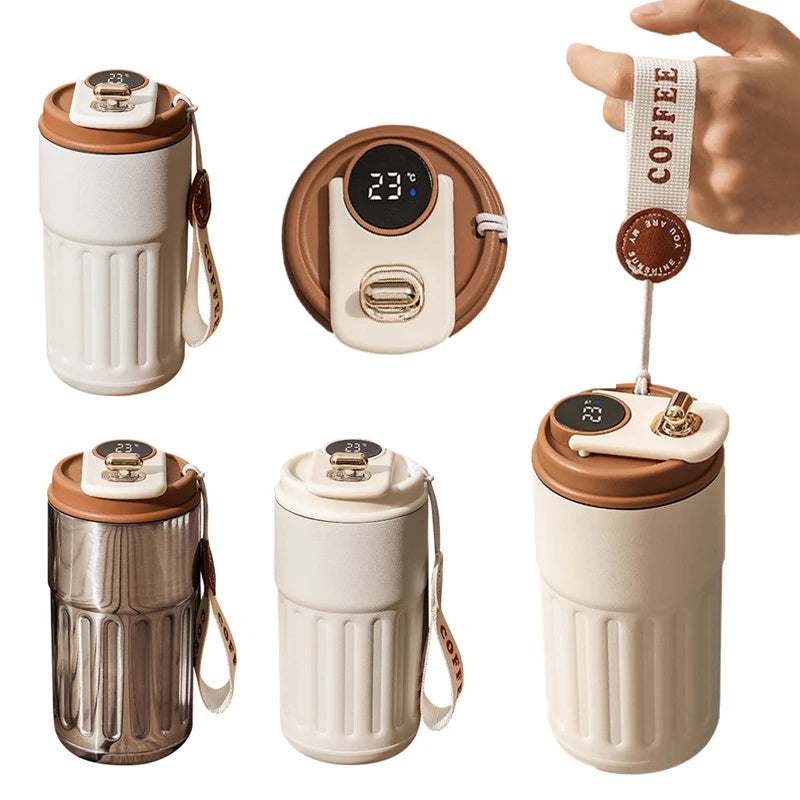 450ml Smart Temperature Bottle – Vacuum Insulated Stainless Steel Travel Mug