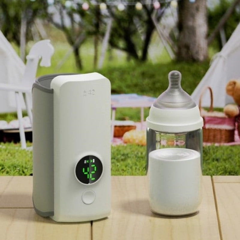 Portable USB Baby Bottle Warmer – Wireless Rechargeable Milk Heater & Insulated Sleeve