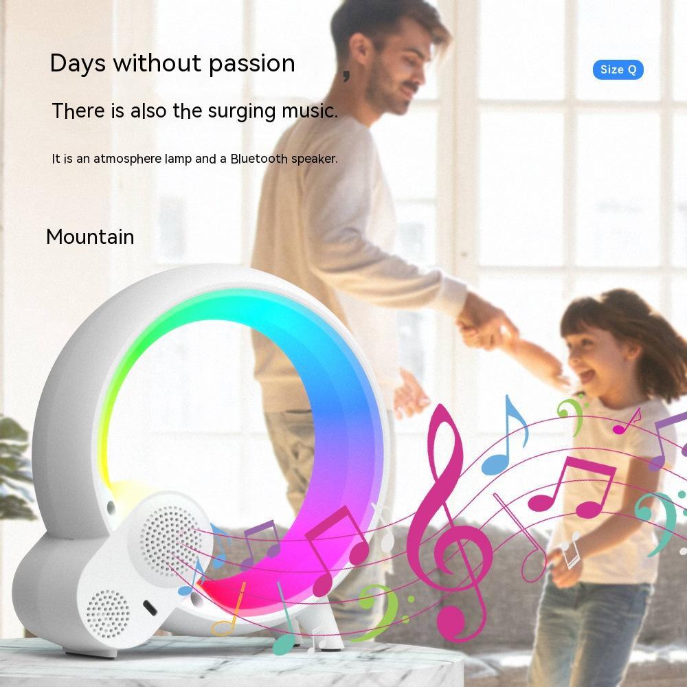 Creative Q Light Analog Sunrise Alarm Clock with Digital Display, Bluetooth Audio & Smart Wake-Up, Colorful Atmosphere Light