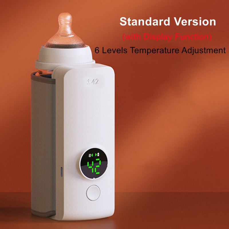 Portable USB Baby Bottle Warmer – Wireless Rechargeable Milk Heater & Insulated Sleeve