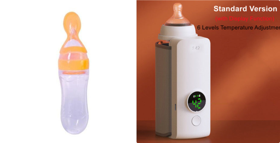 Portable USB Baby Bottle Warmer – Wireless Rechargeable Milk Heater & Insulated Sleeve
