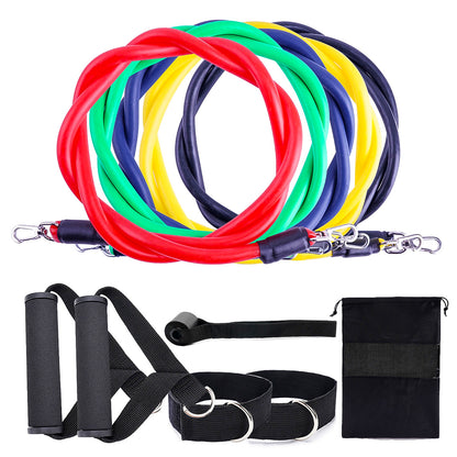 Fitness Rally Elastic Rope Resistance Band Set – Full-Body Workout Trainer