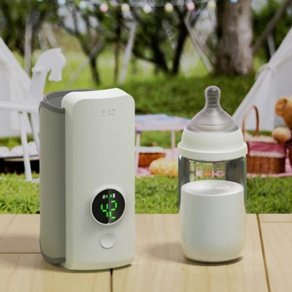 Portable USB Baby Bottle Warmer – Wireless Rechargeable Milk Heater & Insulated Sleeve