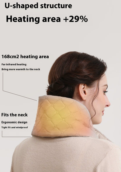 USB Electric Heating Scarf – Adjustable 3-Gear Warm Neck Wrap for Men & Women